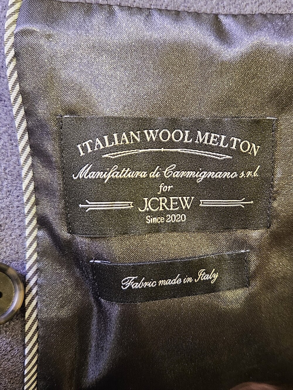 J. Crew Classic peacoat jacket double breasted coat Italian wool blend melton - Picture 8 of 16